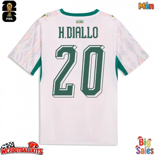 Senegal Habib Diallo #20 Replica Home Stadium Shirt World Cup 2026 Short Sleeve